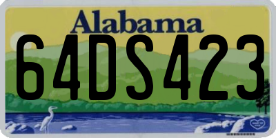 AL license plate 64DS423