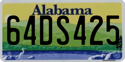 AL license plate 64DS425