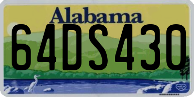 AL license plate 64DS430