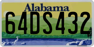 AL license plate 64DS432