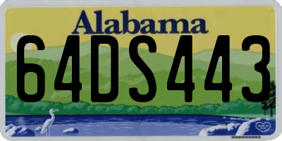AL license plate 64DS443