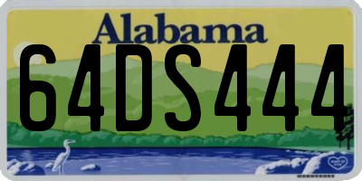 AL license plate 64DS444
