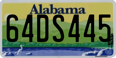 AL license plate 64DS445