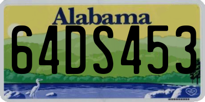 AL license plate 64DS453