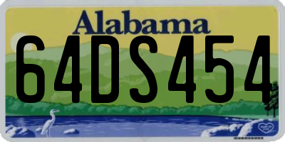 AL license plate 64DS454