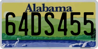 AL license plate 64DS455
