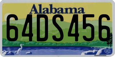 AL license plate 64DS456