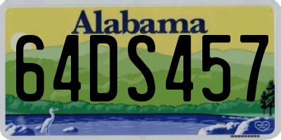 AL license plate 64DS457