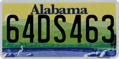 AL license plate 64DS463