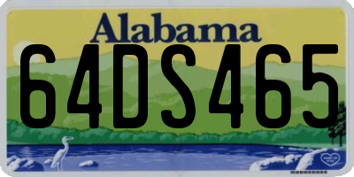 AL license plate 64DS465