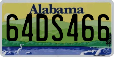 AL license plate 64DS466
