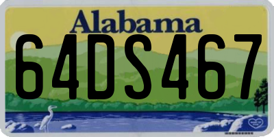 AL license plate 64DS467