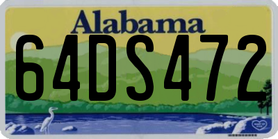 AL license plate 64DS472