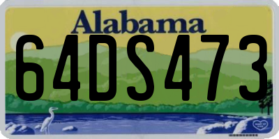 AL license plate 64DS473