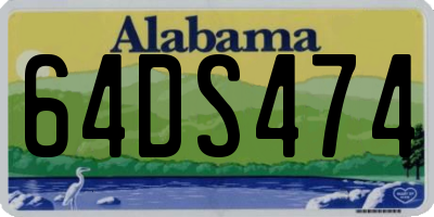 AL license plate 64DS474