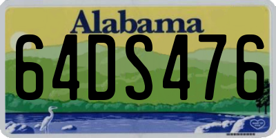 AL license plate 64DS476