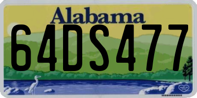 AL license plate 64DS477