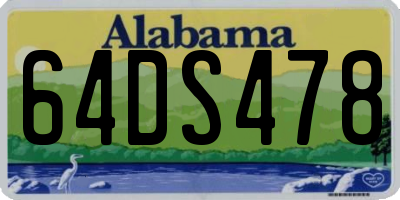 AL license plate 64DS478