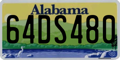 AL license plate 64DS480