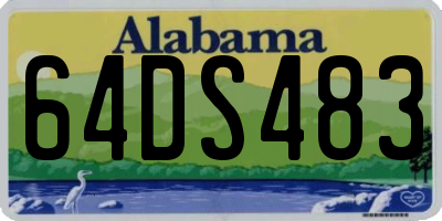 AL license plate 64DS483