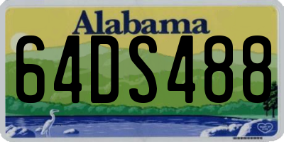 AL license plate 64DS488