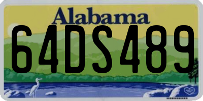 AL license plate 64DS489