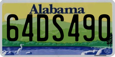 AL license plate 64DS490