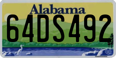 AL license plate 64DS492