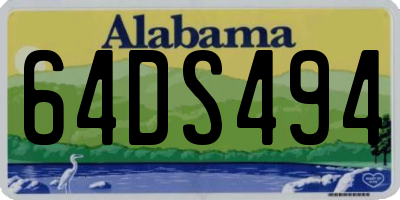 AL license plate 64DS494
