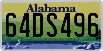 AL license plate 64DS496