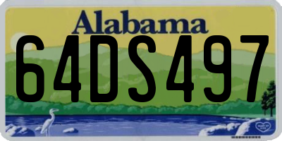AL license plate 64DS497