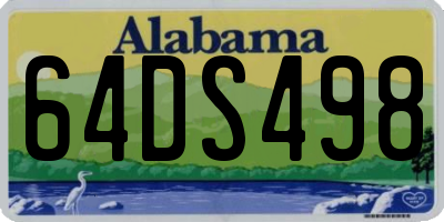 AL license plate 64DS498