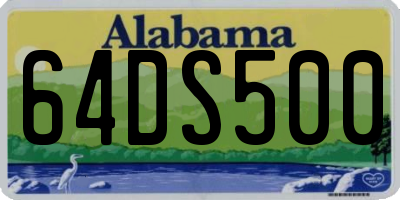 AL license plate 64DS500