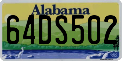AL license plate 64DS502