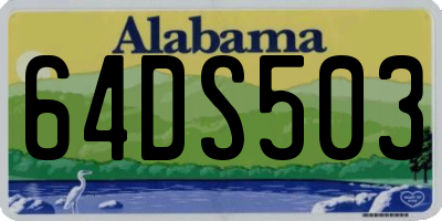AL license plate 64DS503