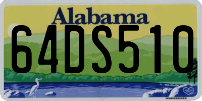 AL license plate 64DS510