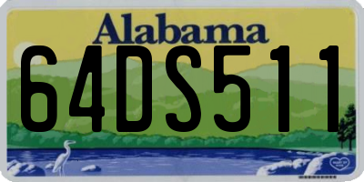 AL license plate 64DS511