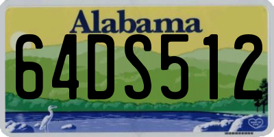 AL license plate 64DS512