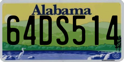 AL license plate 64DS514