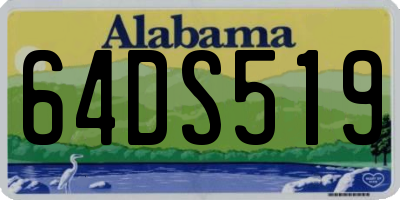 AL license plate 64DS519