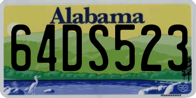 AL license plate 64DS523