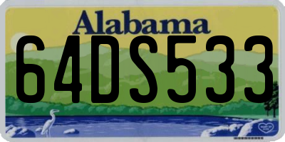 AL license plate 64DS533