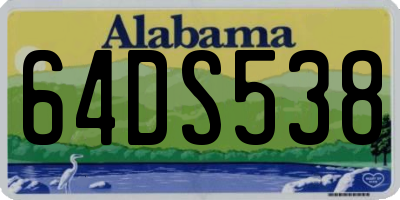 AL license plate 64DS538