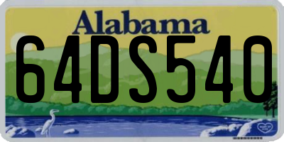 AL license plate 64DS540