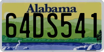 AL license plate 64DS541