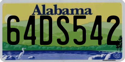 AL license plate 64DS542