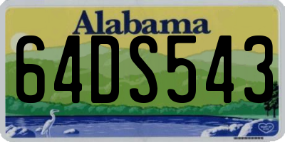 AL license plate 64DS543