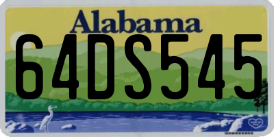AL license plate 64DS545