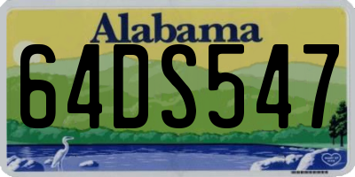 AL license plate 64DS547