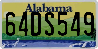 AL license plate 64DS549